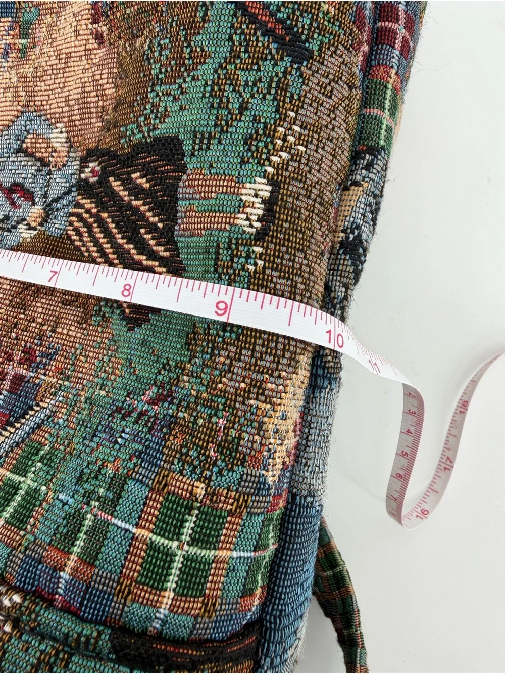 Vtg 90s Golf Tapestry Tote Bag Woven Country Club Shoulder Purse 15x11x4.5 Strap